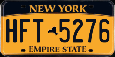 NY license plate HFT5276