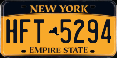 NY license plate HFT5294