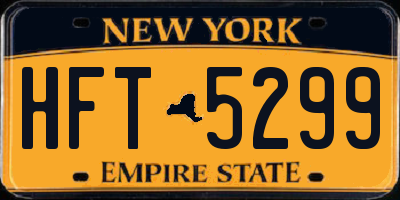 NY license plate HFT5299