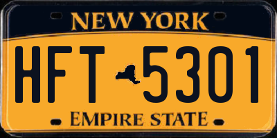 NY license plate HFT5301