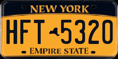 NY license plate HFT5320