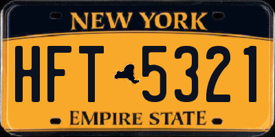 NY license plate HFT5321