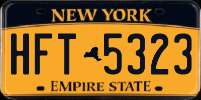 NY license plate HFT5323