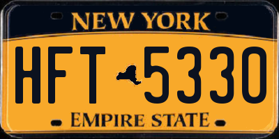 NY license plate HFT5330