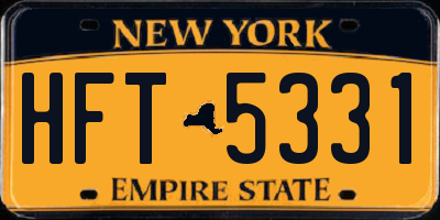 NY license plate HFT5331