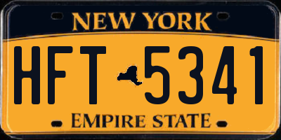 NY license plate HFT5341