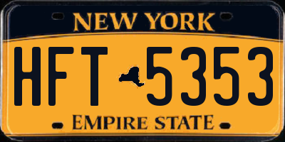 NY license plate HFT5353