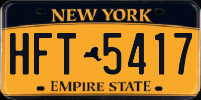 NY license plate HFT5417