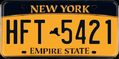 NY license plate HFT5421