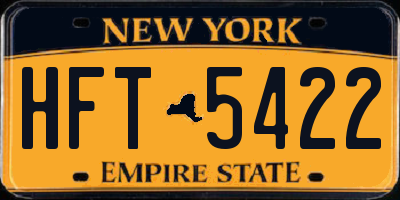 NY license plate HFT5422