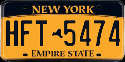 NY license plate HFT5474
