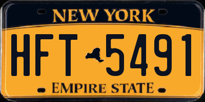 NY license plate HFT5491