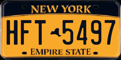 NY license plate HFT5497