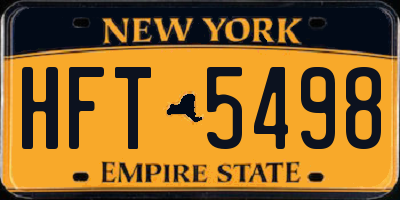 NY license plate HFT5498