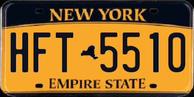 NY license plate HFT5510