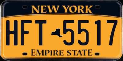 NY license plate HFT5517