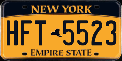 NY license plate HFT5523