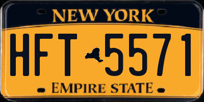 NY license plate HFT5571