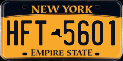 NY license plate HFT5601