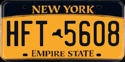 NY license plate HFT5608