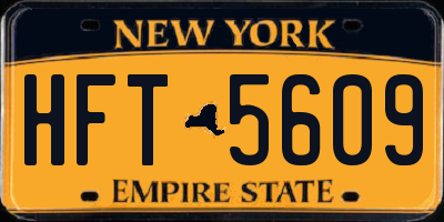 NY license plate HFT5609