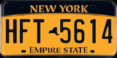 NY license plate HFT5614