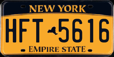 NY license plate HFT5616