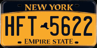NY license plate HFT5622