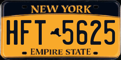 NY license plate HFT5625