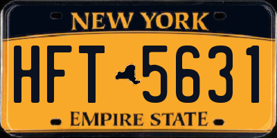 NY license plate HFT5631