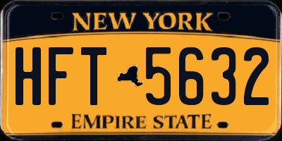 NY license plate HFT5632
