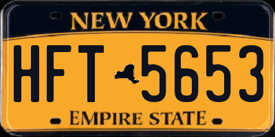 NY license plate HFT5653