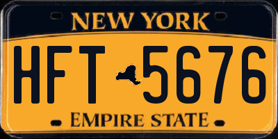 NY license plate HFT5676