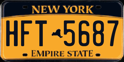 NY license plate HFT5687