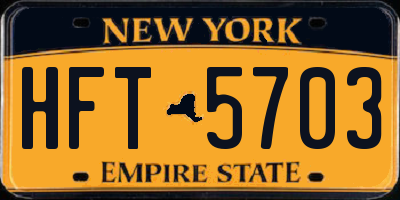 NY license plate HFT5703