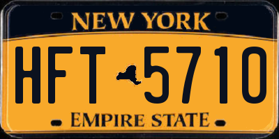 NY license plate HFT5710