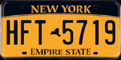 NY license plate HFT5719