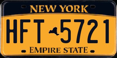 NY license plate HFT5721
