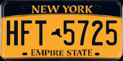 NY license plate HFT5725