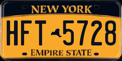 NY license plate HFT5728