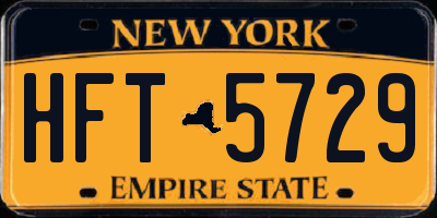 NY license plate HFT5729