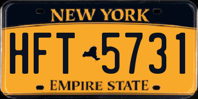 NY license plate HFT5731