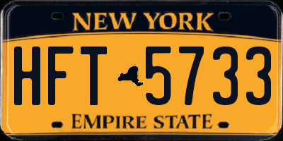 NY license plate HFT5733