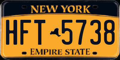 NY license plate HFT5738