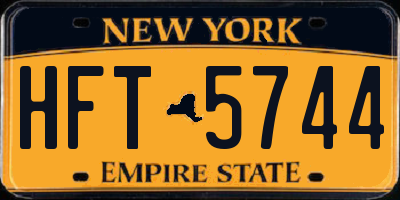 NY license plate HFT5744