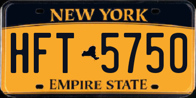 NY license plate HFT5750