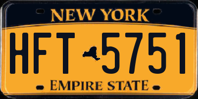 NY license plate HFT5751