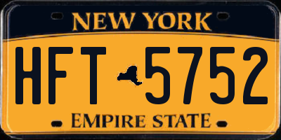 NY license plate HFT5752