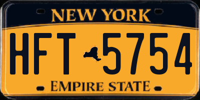 NY license plate HFT5754