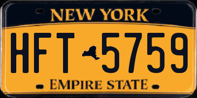 NY license plate HFT5759